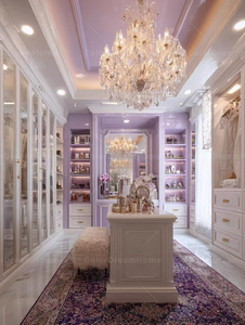 Armoire <span class=keywords><strong>sur</strong></span> <span class=keywords><strong>mesure</strong></span> Dreamy Violet Lavender Walk, design français de luxe, moderne, grande capacité, portes en bois massif, <span class=keywords><strong>dressing</strong></span> <span class=keywords><strong>sur</strong></span> <span class=keywords><strong>mesure</strong></span> - Product Image 6