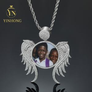 Dropshipping bellek takı resim kolye yüksek kalite 925 ayar gümüş fotoğraf mozanit elmas madalyon kolye - Product Image 2