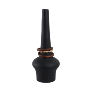 Vaso decorativo con perline in legno, vaso alto per fiori, centrotavola per la casa, comodino della camera da letto - Product Image 3