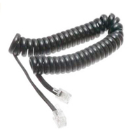 Kabel telepon digulung Rj11 Modular kabel telepon 3m 4P4C konektor telepon Handset telepon kumparan garis pegas kabel keriting