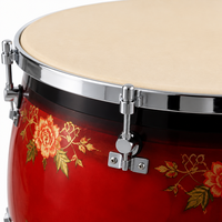Ensemble de tambours chinois traditionnels professionnels Paigu avec cinq tambours accordés et supports individuels pour les spectacles culturels d'Asie du Sud-Est