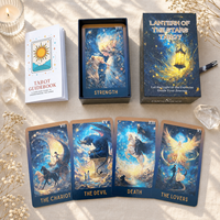 Cartes de Tarot Célestes Personnalisées en Gros, Jeu de 78 Cartes Galaxie Cosmique avec Guide, Papier 400GSM, Portable, Écologique, OEM ODM