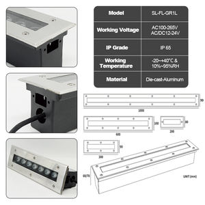 Precio de fábrica Luces subterráneas de acero inoxidable RGB LED Luz lineal Iluminación exterior Jardín Carretera Lámpara <span class=keywords><strong>enterrada</strong></span> - Product Image 3