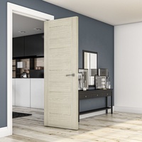 Porte d'entrée en bois résidentielle à double battant en chêne/noyer/teck de couleur personnalisée pour chambre/salle de bain