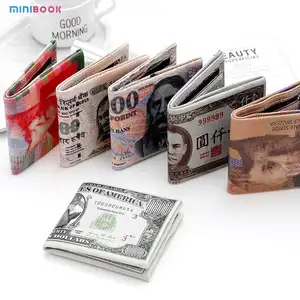 Pu Leder 100 US Dollar Bill Organizer Geldbörsen mit Reiß verschluss Print National Euro Canada Geldbörsen für Frauen Modische Männer Short