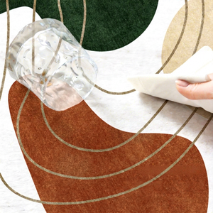 Alfombra de Terciopelo EIFFEL HOME Serie Camel, Diseño Irregular, Fibra de Poliéster, Estilo Moderno Minimalista, Rayas de Color Sólido, Estilo Lujoso para Sala de Estar - Product Image 1