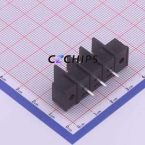 WJ25C-A-7.62-3P Barrier Terminal Block Through hole Component (THT),P=7.62mm Connector Two Sides 7.62mm 1x3P Straight Pin - Product Image 2