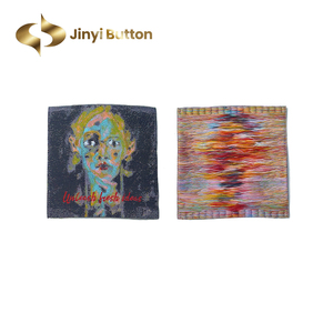 Jinyi Tùy Chỉnh Thời Trang Mật Độ Cao Dệt Dệt Nhãn Hiệu Logo Tag Cho Quần Áo Tùy Chỉnh Thẳng Cắt HEM Cổ Dệt Nhãn - Product Image 6