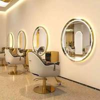 Miroir LED intelligent mural ultra-large haut de gamme à cadre métallique pour salon de coiffure et salle de bain, prix usine