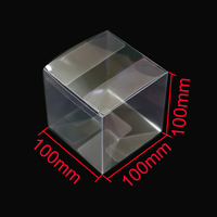 Boîte en plastique transparente carrée de 10*10*10 cm, boîte de rangement multi-usages pour desserts, boucles d'oreilles, porte-clés, petits objets artisanaux