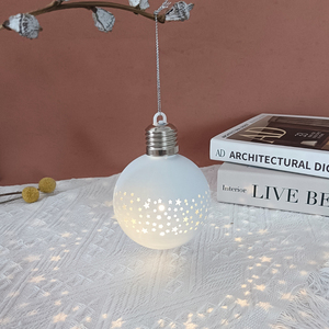 La palla <span class=keywords><strong>di</strong></span> natale bianca ha condotto la lampada <span class=keywords><strong>di</strong></span> natale decorazione <span class=keywords><strong>di</strong></span> luce a LED nuova palla appesa ornamento <span class=keywords><strong>di</strong></span> plastica lampada per la decorazione <span class=keywords><strong>di</strong></span> casa ufficio - Product Image 6