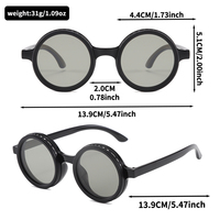 Lunettes de soleil polarisées rondes à teinte réglable pour hommes, 1 à 9 niveaux, avec technologie de lentilles ND9, légères et durables
