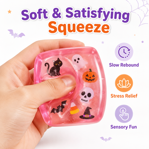 Precio de fábrica: Set de juguetes blandos y apretables de TPR con forma de cubo de gelatina, fantasma y calabaza para Halloween, en caja expositora para rellenar bolsas de regalos. - Product Image 3