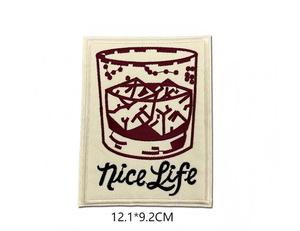 Patch brodé thermocollant carré 'Bla Bla Get in Loser Trouble Maker' pour vêtements, sacs, emballages et décoration - Product Image 3