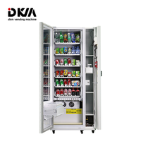 Distributeur Automatique DKM Personnalisé Combo Boissons Canettes Bouteilles et Snacks Machine Distributrice 2024