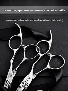 Tijeras de Peluquería Profesionales Taiwan Huo Dong, Doble Uso para Cabello Seco/Húmedo, 55 Pulgadas, Diseño de Precisión para Adelgazar y Cortar Recto - Product Image 5