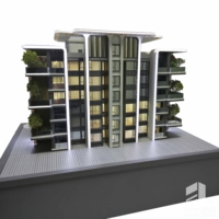 Un nuevo tipo de modelo de escala de construcción aplicable a la industria inmobiliaria, muestra de modelo de escala de construcción modelo arquitectónico