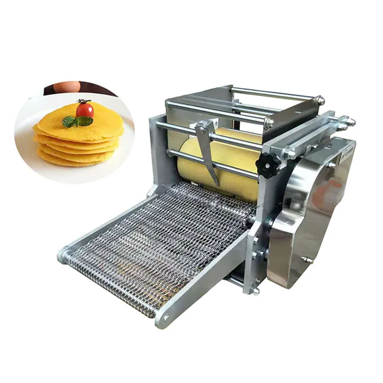 Máquina para hacer tortilla de harina de grano de pan prensa de Roti mexicano de Taco de maíz industrial completamente automática