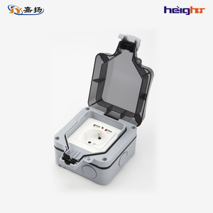 Height Outdoor Waterproof <b>Socket</b> With Usb Port Ip66 Abs Material 230V <b>Single</b> Outlet German Standard - Product Image 2