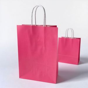 KM 16*8*22cm <b>Biodegradable</b> Kraft Paper Bakery Bags Food Safe <b>Packaging</b> for Retail Gift Food Storage Apparel - Product Image 1