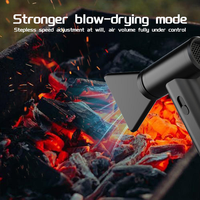 Souffleur d'air manuel haute qualité 125 000 tr/min, pistolet à air haute puissance 160 W avec accessoires de buse plate à aspiration magnétique