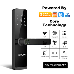 <span class=keywords><strong>Cerradura</strong></span> <span class=keywords><strong>Inteligente</strong></span> para Puerta de Madera Interior KROVI F03 OEM/ODM Wifi Tuya TTLock, Biométrica, con <span class=keywords><strong>Huella</strong></span> <span class=keywords><strong>Digital</strong></span>, para Proyectos - Product Image 4