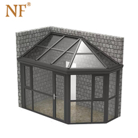 Fs — maison en verre amovible en Aluminium NF, avec toit et fenêtres yooan
