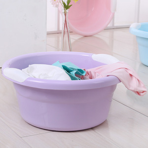 Plastic <b>Basins</b> <b>Round</b> Thickened Large Size For Face Foot Vegetable Washing Home Student Dormitory Use - Product Image 3