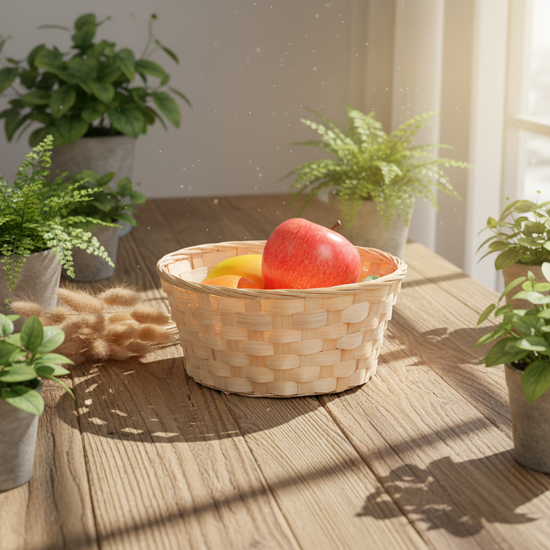 Natural Bamboo Woven Baskets Multi Use