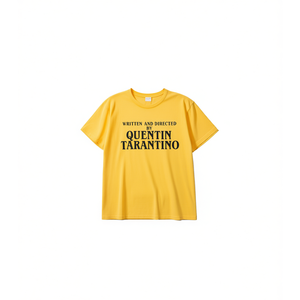 T-shirt Quentin Tarantino Gialla Unisex Abbigliamento Promozionale - Product Image 1