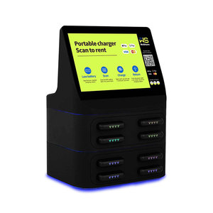 สถานีชาร์จแบตเตอรี่สำรองเชิงพาณิชย์แบบแชร์ 8 พอร์ต พร้อมหน้าจอ LCD รองรับคิวอาร์โค้ด/ กำลังไฟ 60 วัตต์ ตู้เช่าแบบพกพา - Product Image 5