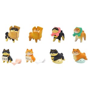 Caja Sorpresa de Juguete de PVC Reflectante de <span class=keywords><strong>Shiba</strong></span> Inu - Variedades Negras y Rojas, Decoración de Escritorio, Regalo de Cumpleaños para Mayores de 12 Años - Product Image 1