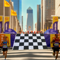 Signe de bannière de course de drapeau à carreaux de promotion d'impression de tissu numérique personnalisé de toute taille