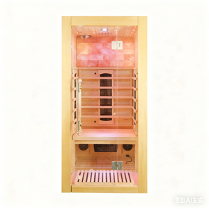 Saunas intérieurs personnalisés pour 1 personne en bois de pruche massif, chauffage infrarouge lointain, fenêtres en transom, ordinateur, faible EMF - Product Image 5