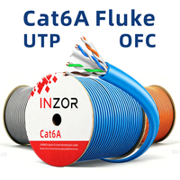 Câble Ethernet intérieur torsadé INZOR 680A Cat 5e UTP OFC 23AWG, conforme aux normes, pour caméra CCTV POE, câble réseau CAT6