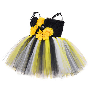 Verano lindo transpirable malla dibujos animados falda disfraces para niños niñas pequeña <span class=keywords><strong>abeja</strong></span> niños vestidos niña vestidos <span class=keywords><strong>de</strong></span> fiesta - Product Image 1