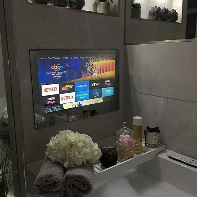 Supplier Oem Frameless Television Android Bluetooth Mini Led Bathroom Smart Mirror TV Waterproof Smart Mirror TV WT-22