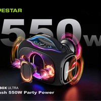 HOPESTAR ULTRA 550W Altavoz Bluetooth para Fiestas, Resistente al Agua IP6, 2 Micrófonos Inalámbricos, Luz RGB, TWS, Karaoke, Altavoz para Exteriores con Bajos Potentes