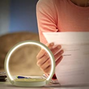 10W Wireless Charger LED Desk Lamp with Touch Dimming 3-Level Aluminum Wooden Base Modern <b>Night</b> <b>Light</b> for Bedroom and Office - Product Image 2