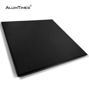 Alumtimes 60X120 Panneaux de faux plafond suspendus <span class=keywords><strong>Laine</strong></span> <span class=keywords><strong>minérale</strong></span> Plafonds acoustiques en fibre <span class=keywords><strong>minérale</strong></span> Carreaux de plafond noirs - Product Image 4