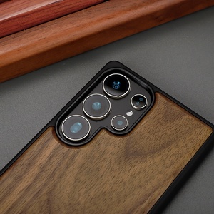 Étui de téléphone personnalisé en bambou, noyer et cerisier, coque en bois naturel gravée, antichoc, en TPU pour <span class=keywords><strong>Samsung</strong></span> S26 Ultra A55 A54 OEM ODM - Product Image 2