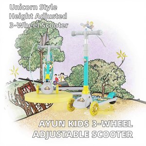 <span class=keywords><strong>Ayun</strong></span> Jugueteria - Hoverboard Electrónico de 3 Ruedas para Niños, Patinete con Altura Ajustable, Juguete para Exteriores para Niños de 3 a 12 Años, Tipo Inteligente, Ruedas de PU - Product Image 1