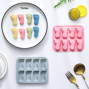 Moldes de Silicona para Pastel con Diseño de Huellas de Bebé, Reutilizables, de Grado Alimenticio, Lindos Moldes Magnéticos de Silicona para Chocolate, Dulces y Hielo - Product Image 6
