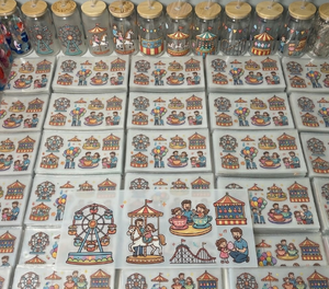 Joyeuse Fête des Pères – Autocollants 3D en relief UV DTF pour gobelets, motif papa parc d'attractions, pour canettes en verre Libbey de 16 oz - Product Image 1