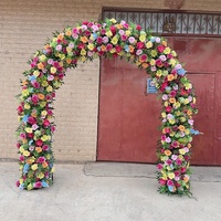 MSFAME Plantes et fleurs artificielles, décoration de mariage estivale, arche florale faite à la main, vente chaude pour couloir