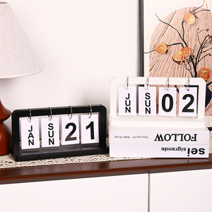 Calendario de escritorio de madera Mystic Arts, organizador de escritorio moderno, decoración para el hogar y la oficina, regalo para uso diario - Product Image 2