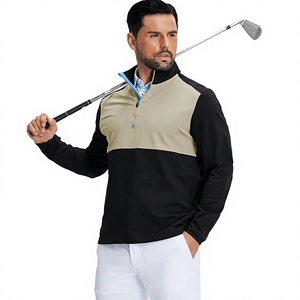 Men's Solid Quarter <b>Zip</b> Pullover Long Sleeve Casual <b>Shirt</b> <b>with</b> Stand Collar Breathable Polyester/Cotton Quick Dry Autumn Wear - Product Image 3