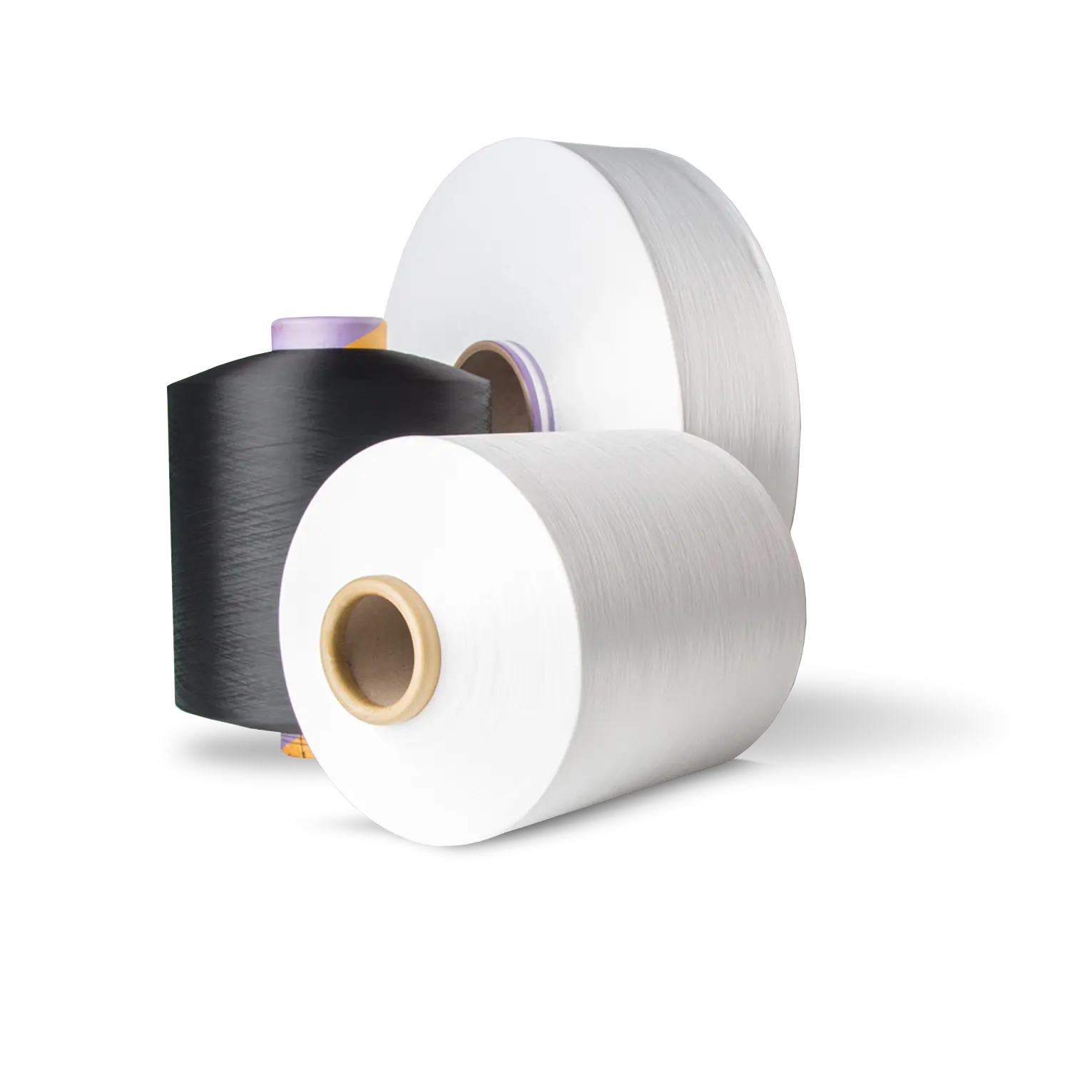 150d 48f avec 40d spandex fil recouvert d'air 100% polyester spandex fil recouvert pour la fabrication de chaussettes et de denim