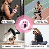 Bracelets lestés en silicone réglables, poids pour chevilles antidérapants pour le yoga, le Pilates, la gym et l'entraînement à domicile