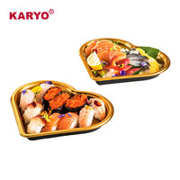 Goedkope voedselveilige snoep- en fruitverpakking, hartvormige doos, kersen, plastic cadeaudoos, sushi verpakking met deksel